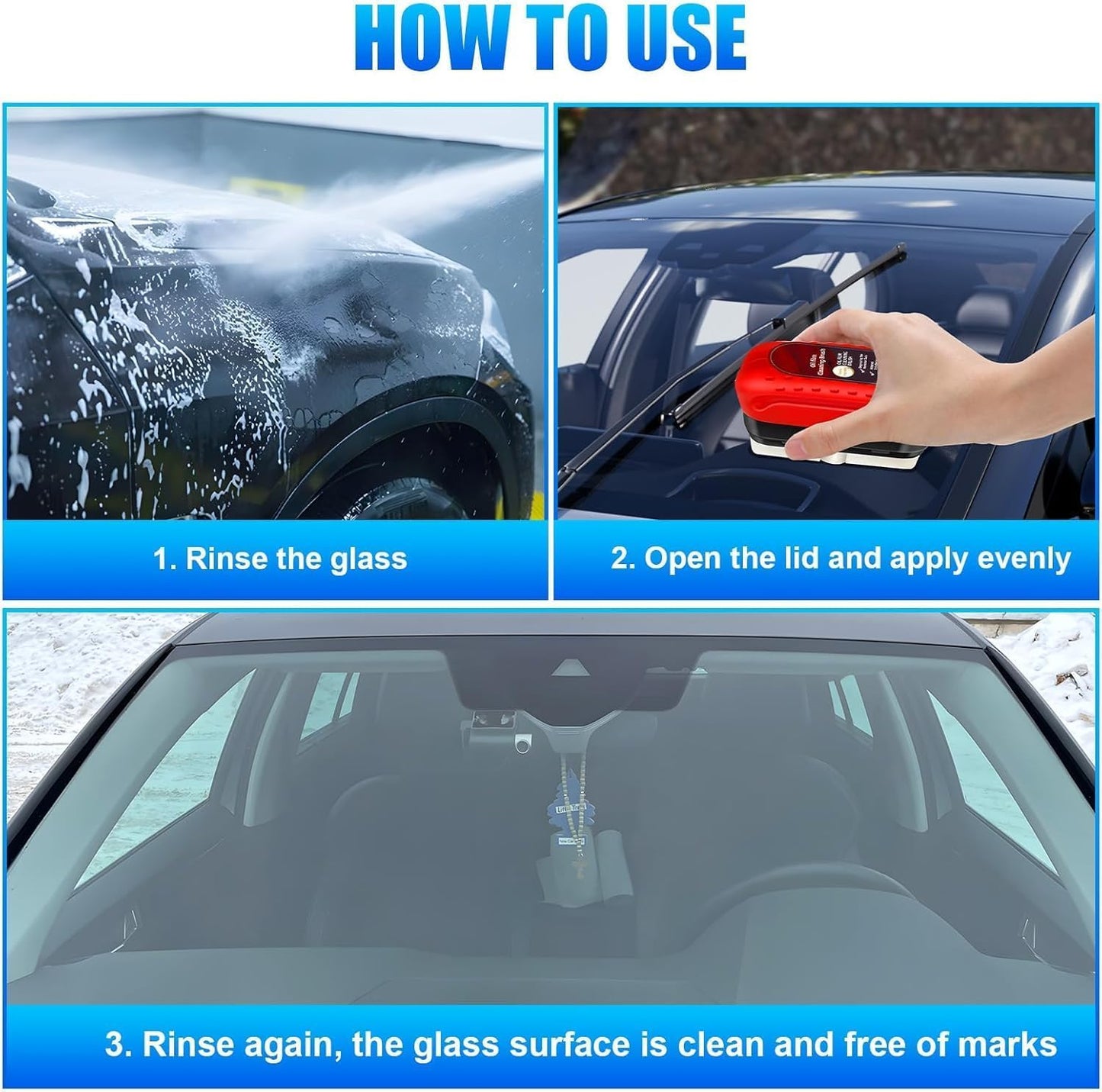 Cepillo de Limpieza de Película de Aceite para Cristales POKYGO Automotriz para Coche