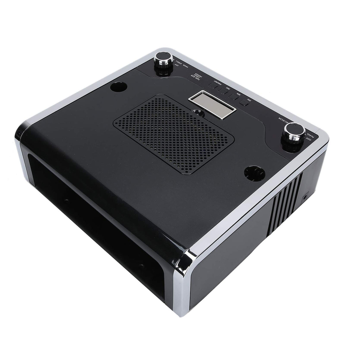 4 EN 1 Taladro de lima de uñas + Colector de polvo de succión de uñas + Lámpara de curado de uñas de gel UV + Lámpara de escritorio LED Secadora de uñas Máquina de pulido de uñas(Black)