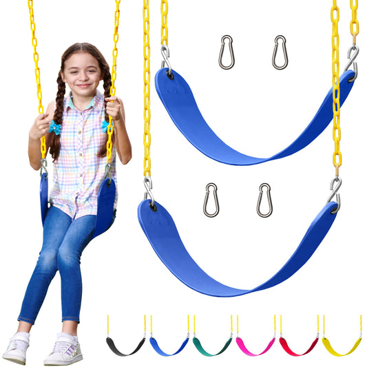 Juego de Columpios Jungle Gym Kingdom azul con Cadenas Resistentes de Repuesto para Niños