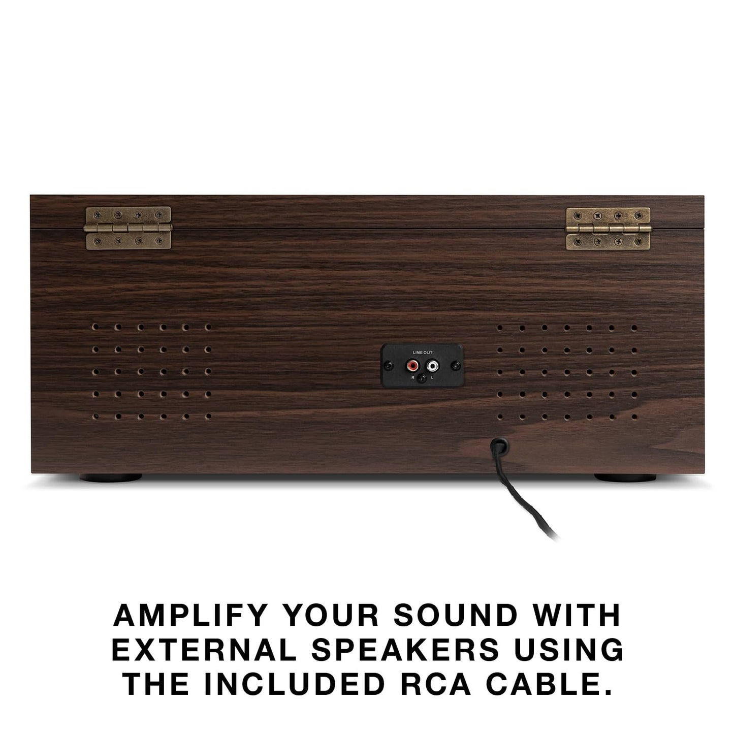 Tocadiscos Victrola Empire Madera Bluetooth 6 en 1 Moderno de 3 Velocidades