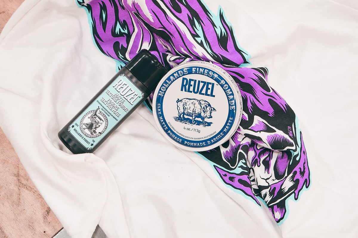 Reuzel Pomada de arcilla mate - Fórmula concentrada de cera para hombre con fijación natural y orgánica - Producto vegano que da volumen y define sencillo de poner y quitar - Fragancia original - 113g