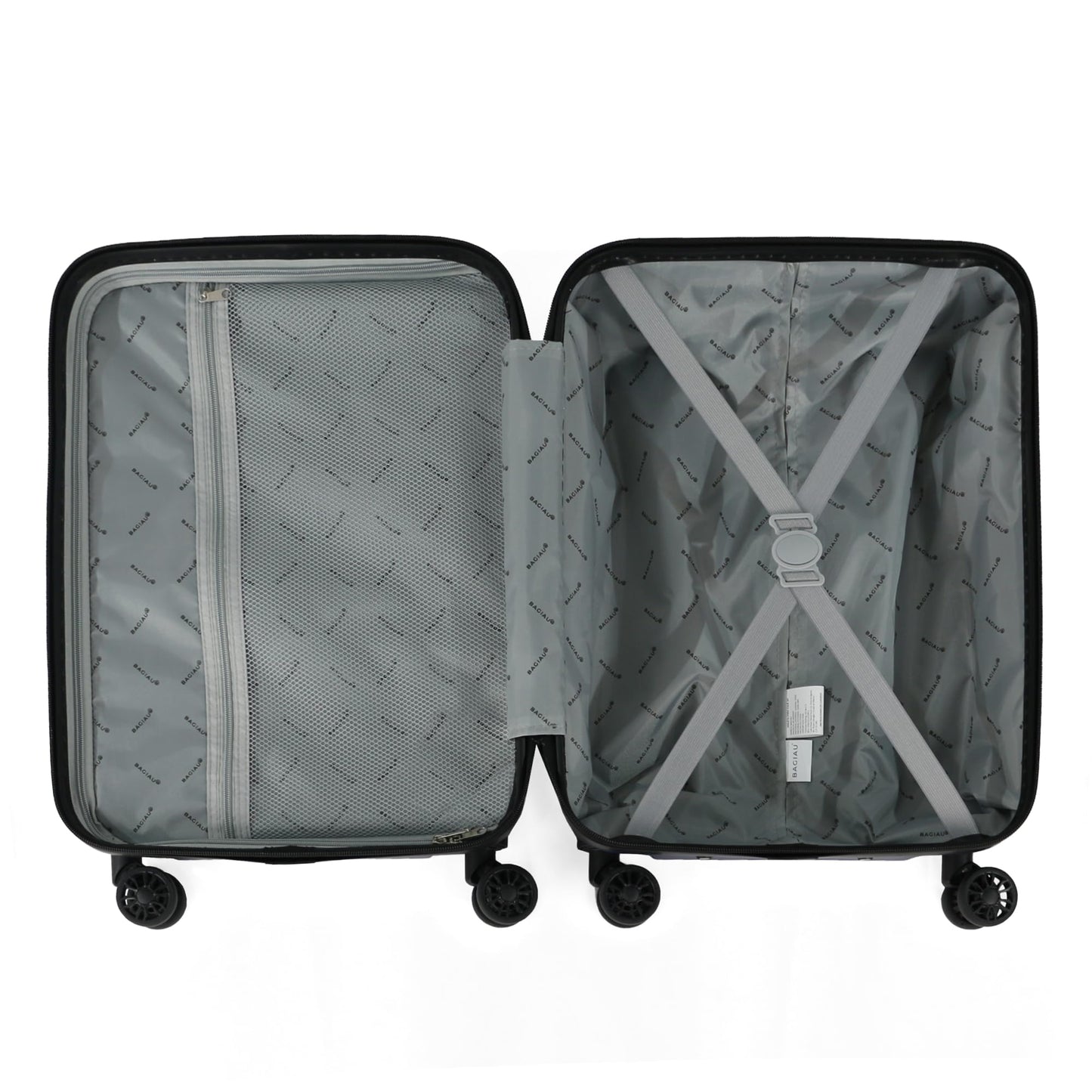 Bagiau Maleta de viaje carry on 20" rígida con 8 ruedas y candado integrado de color azul