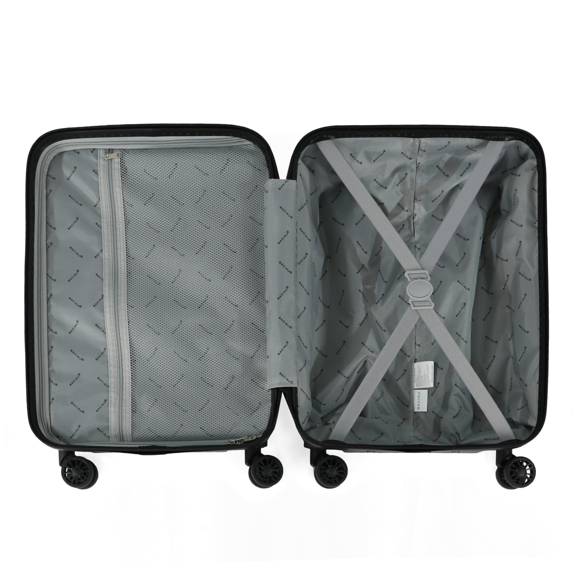 Bagiau Maleta de viaje carry on 20" rígida con 8 ruedas y candado integrado de color azul