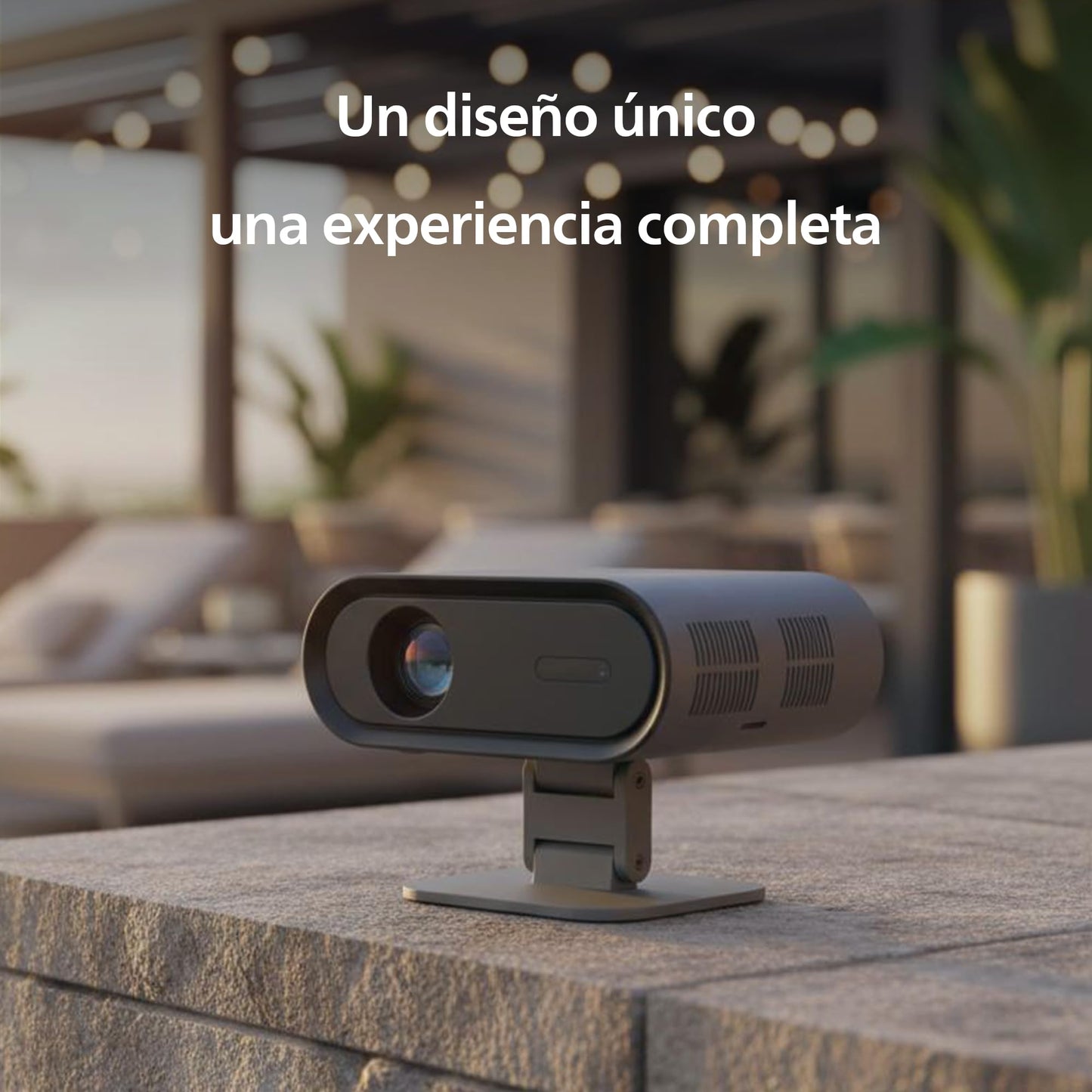 Philips, Neopix 160 Smart, Proyector de cine en casa, Full HD 1920 x 1080p, 250 lúmenes, Google TV, fuente de luz LED, soporte giratorio, Wi-FI 6, sonido estéreo de 2 x 5 vatios, negro.
