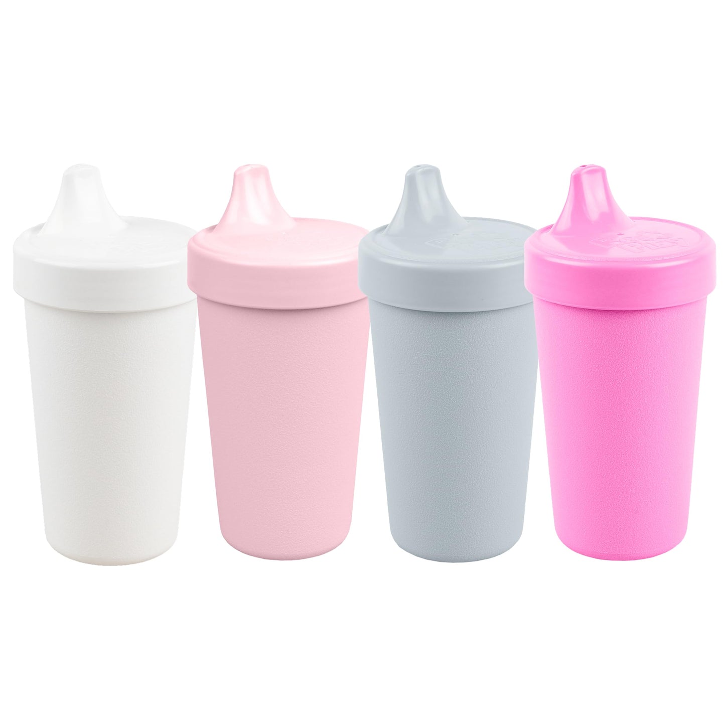 Re-Play - Tazas reutilizables a prueba de derrames para niños, aptas para lavaplatos y microondas, fabricadas en Estados Unidos, juego de 4-3.1 x 6.25 pulgadas, color rubor moderno