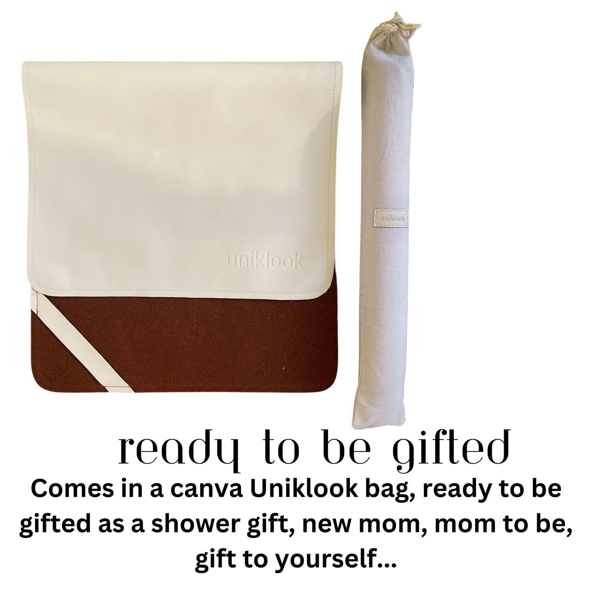 Uniklook Cambiador Portátil de Cuero para Bebé - Tapete Cambiador de Bebé de Cuero Sintético - Cambiador de Pañales de Viaje para Bebé - Tapete para Manualidades - Impermeable 16"x30"