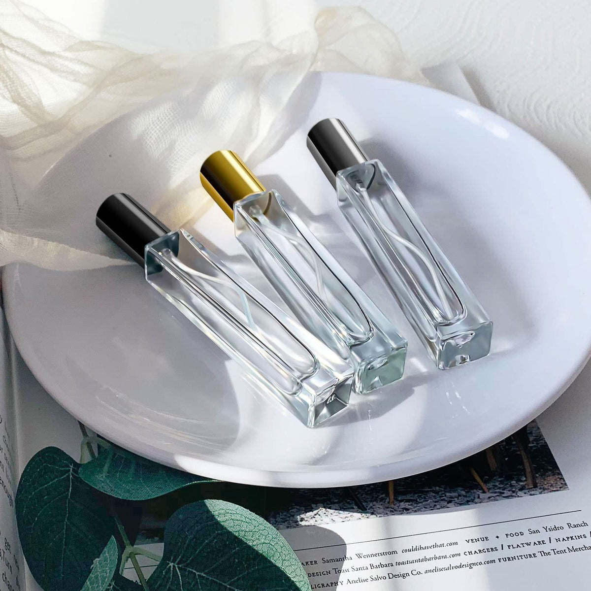 Atomizador de perfume de vidrio, Dorado, Gold