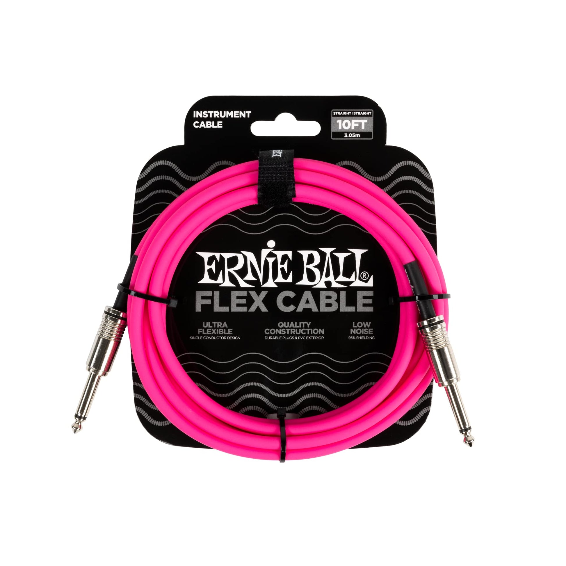Cable Flex Instrumento Ernie Ball Rosa 20 Pies