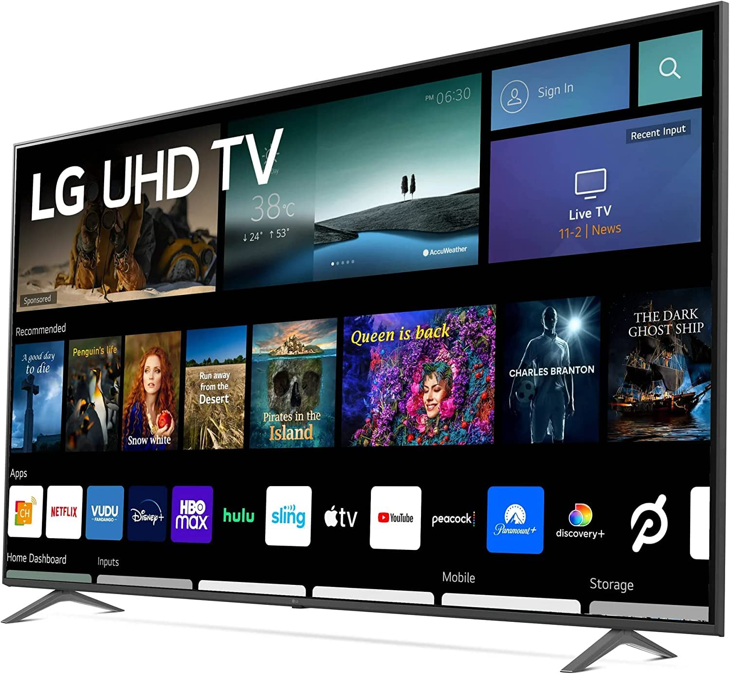 LG Television de 70 Pulgadas Serie 7 Class 4K 2160p Smart LED TV HDR Frecuencia de Actualización 60Hz Bluetooth Compatible con Alexa y Google Assistant (Reacondicionado)