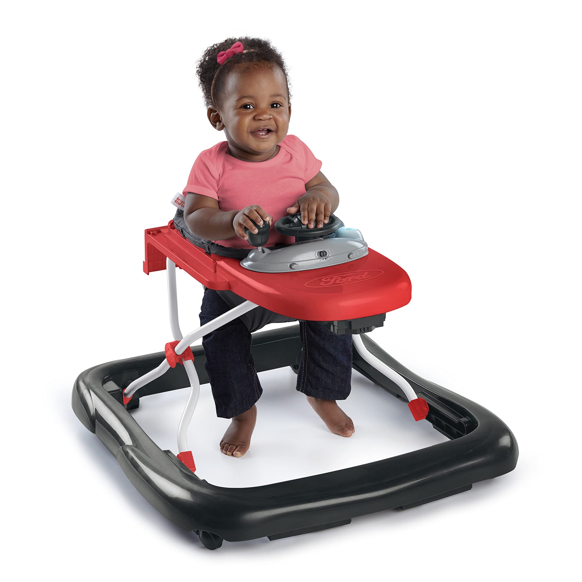Bright Starts Ford F-150 - Centro de actividades para bebés 4 en 1 con volante interactivo extraíble, juguete de 6 meses en adelante