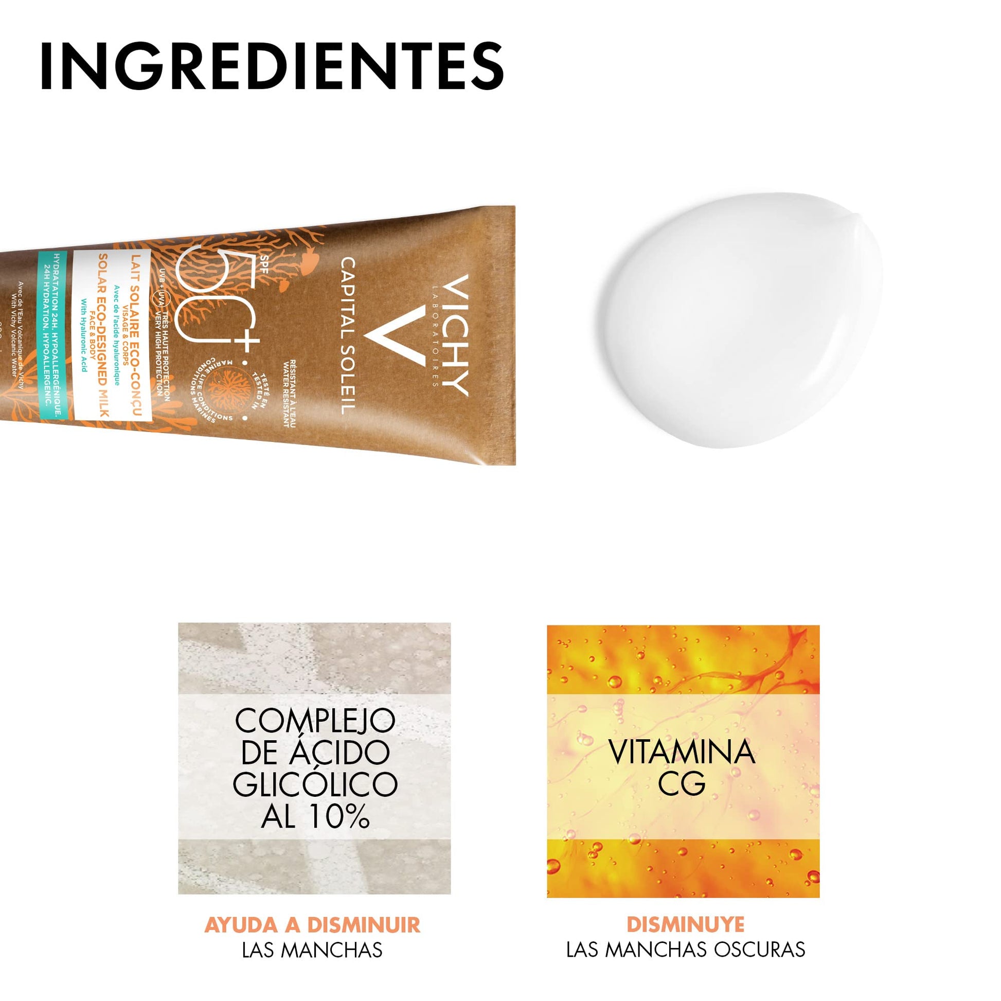 Protector Solar Vichy Capital Soleil Eco-Solar FPS50+ para Cuerpo y Rostro