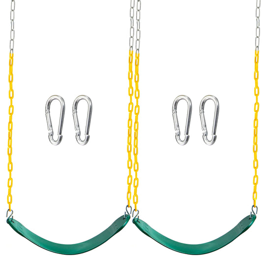 Columpios de Repuesto Green con Cadena 66" para Niños Juegos al Aire Libre 2 Pack