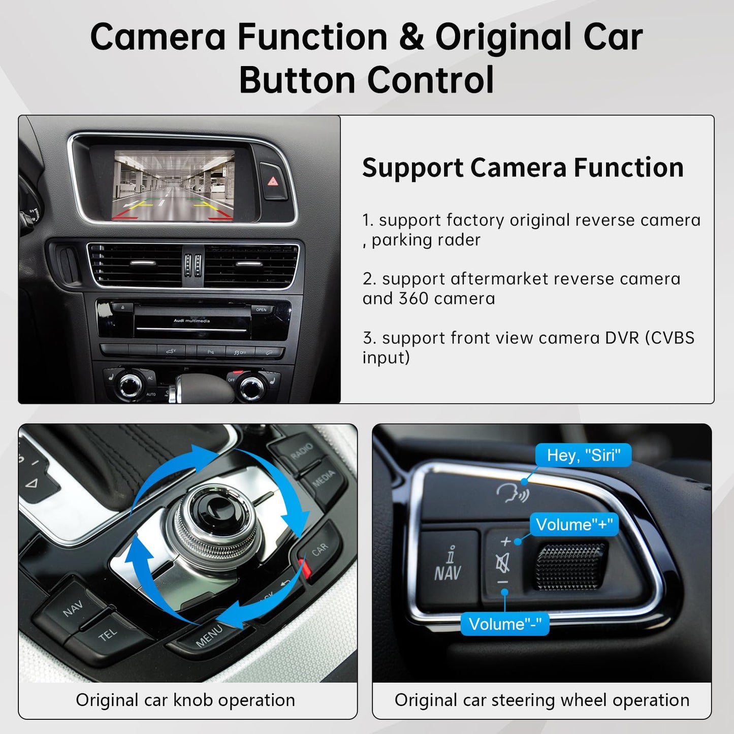 Road Top CarPlay Retrofit Kit para Audi A4 A5 S4 S5 RS4 RS5 Q5 con 3G MMI