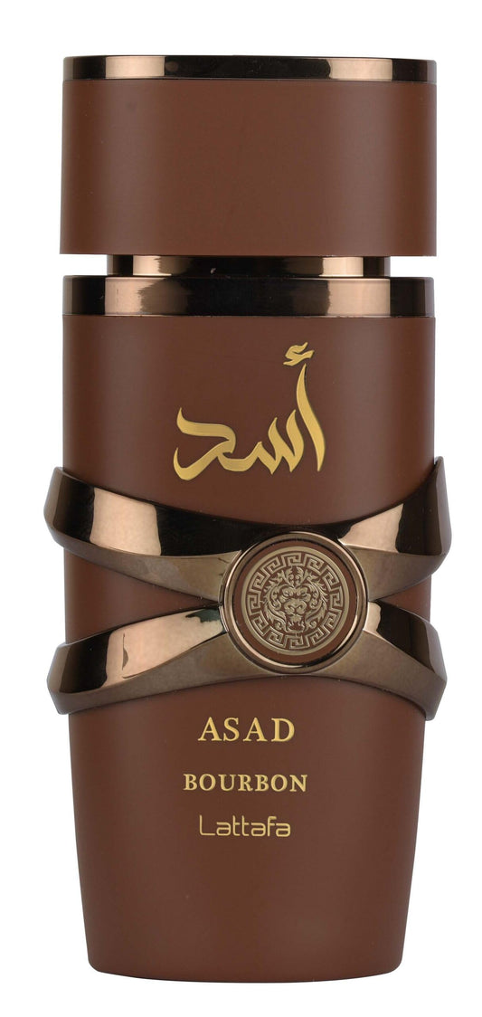 Lattafa Asad Bourbon Eau de Parfum Spray for Unisex, 3.4 Ounce