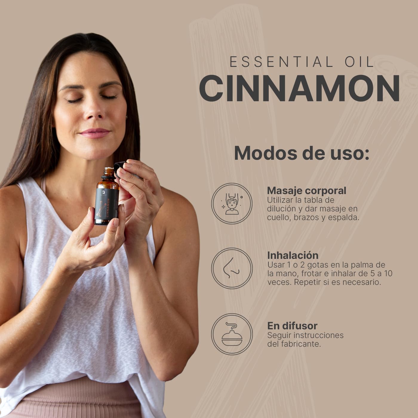 Aceite Esencial B Life Canela Ingredientes Puros Aromalogía 50 ml