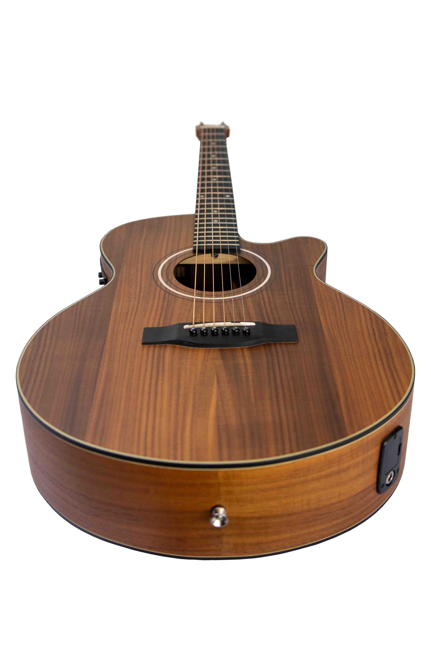 BAMBOO - Guitarra Electroacustica Stage Koa con Funda Accolchada, 40 pulgadas, madera Koa