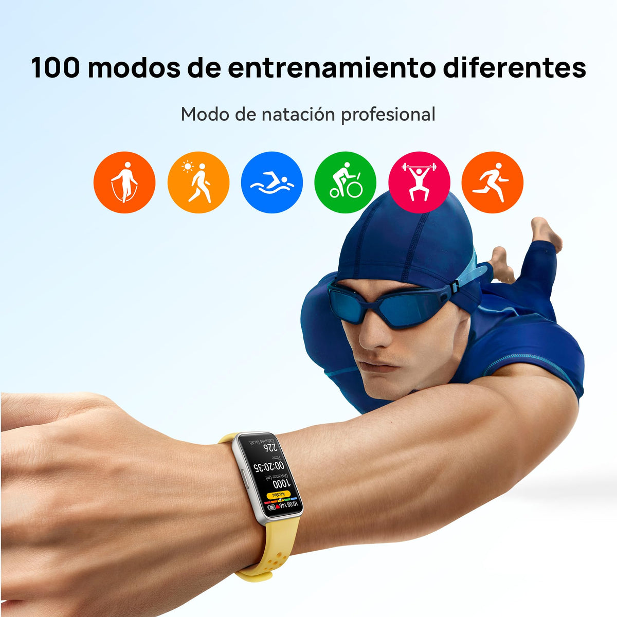 Banda Inteligente Huawei Rosa AMOLED Ajuste Automático de Brillo de Larga Duración