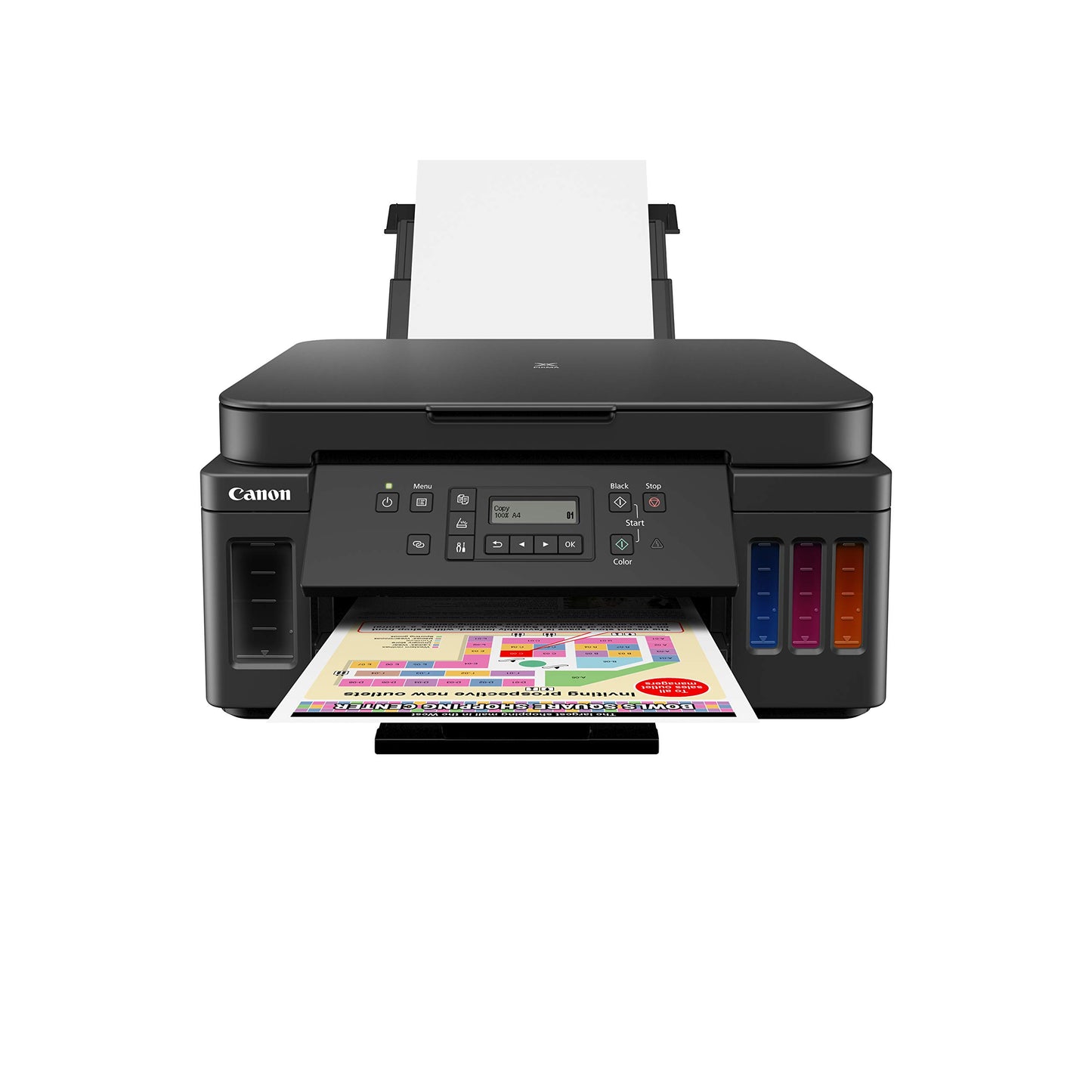Canon Impresora Multifuncional Wi-Fi G6010 de Tanque de tintas, Alto Rendimiento y Bandeja de Entrada para 350 Hojas