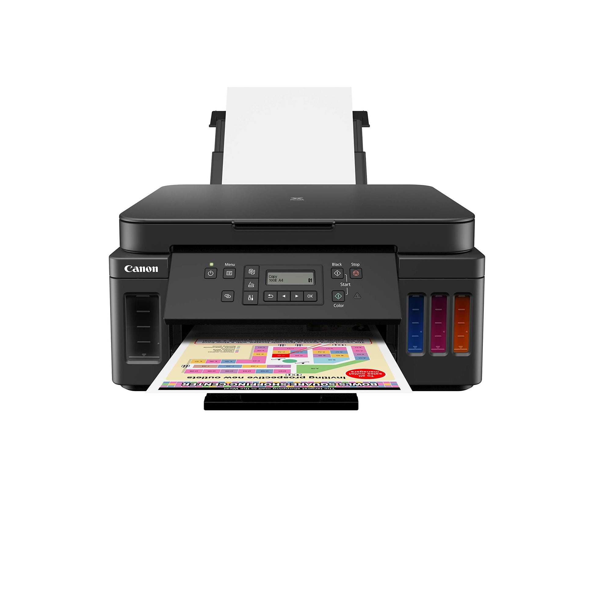 Canon Impresora Multifuncional Wi-Fi G6010 de Tanque de tintas, Alto Rendimiento y Bandeja de Entrada para 350 Hojas