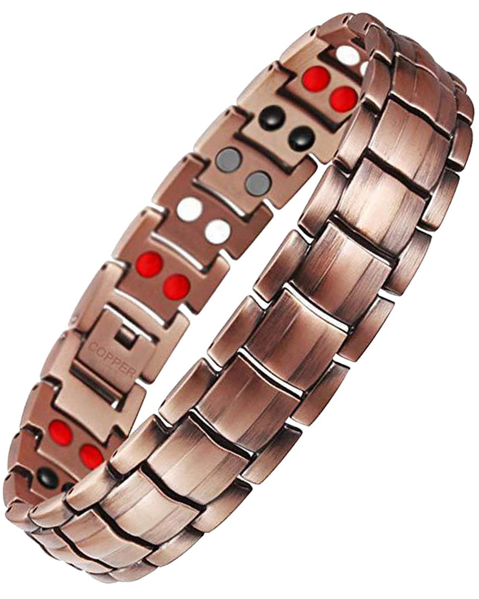Brazalete Magnético Feraco Cobre Puro 99.99% Imán 3500 Gauss para Hombre