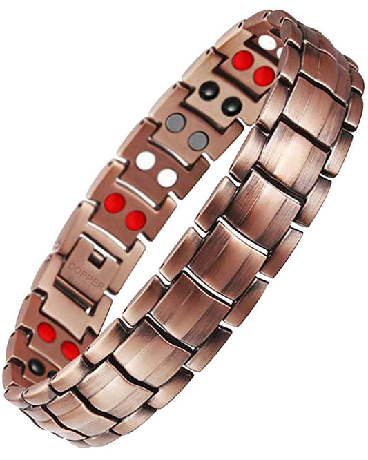 Brazalete Magnético Feraco Cobre Puro 99.99% Imán 3500 Gauss para Hombre