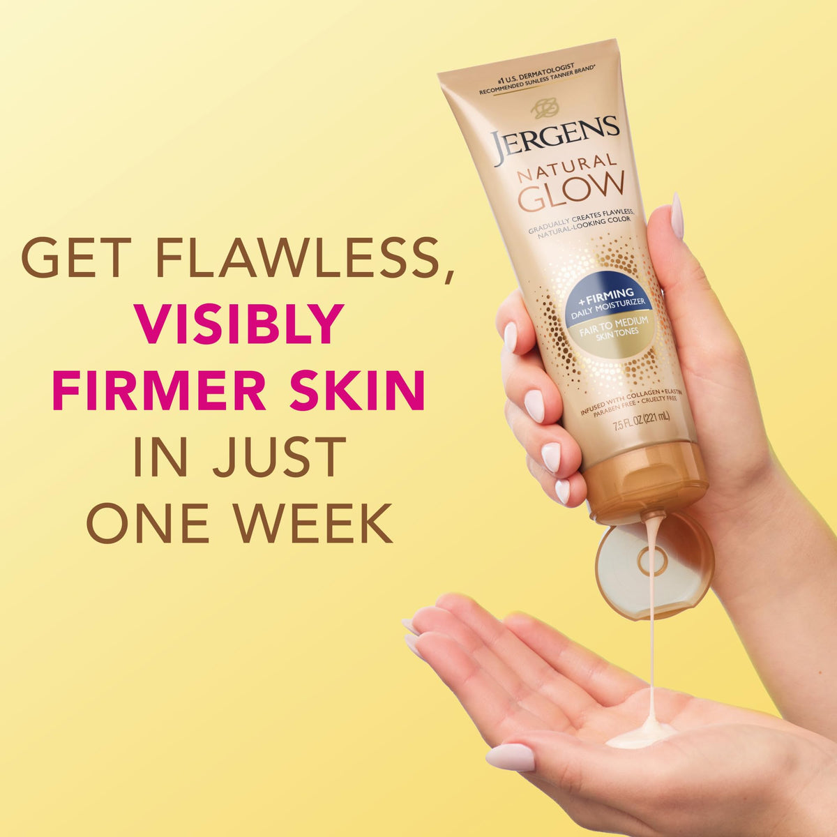 Jergens Loción Corporal Natural Glow Fair to Medium, 221 ml