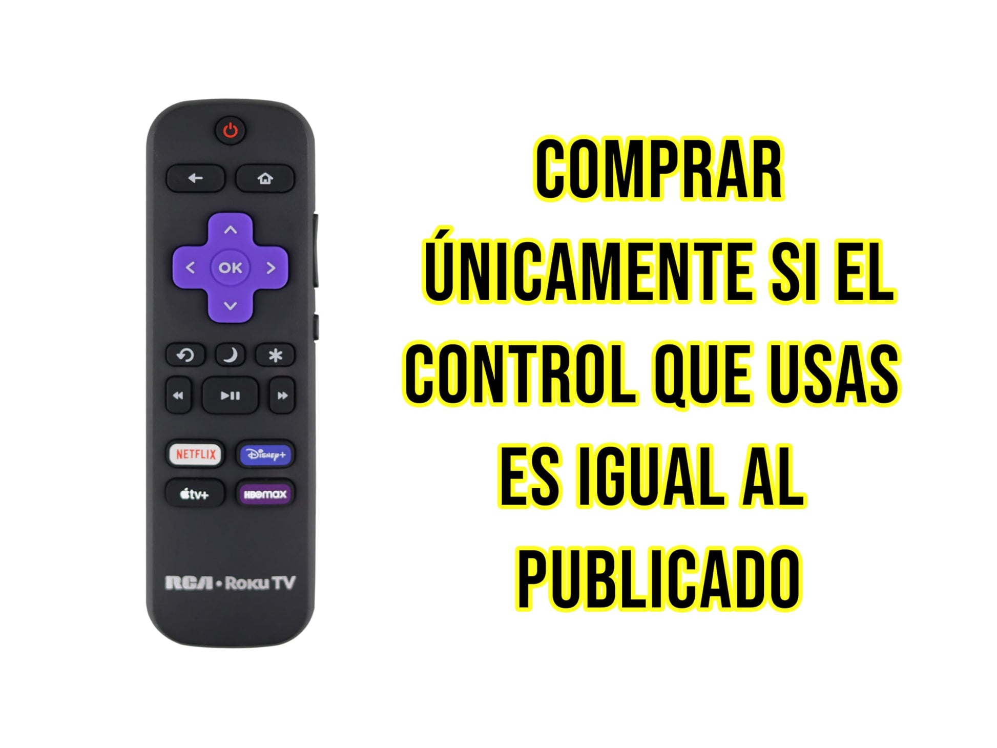 CONTROL EXPERT Control Compatible con RCA Roku TV Original Smart TV