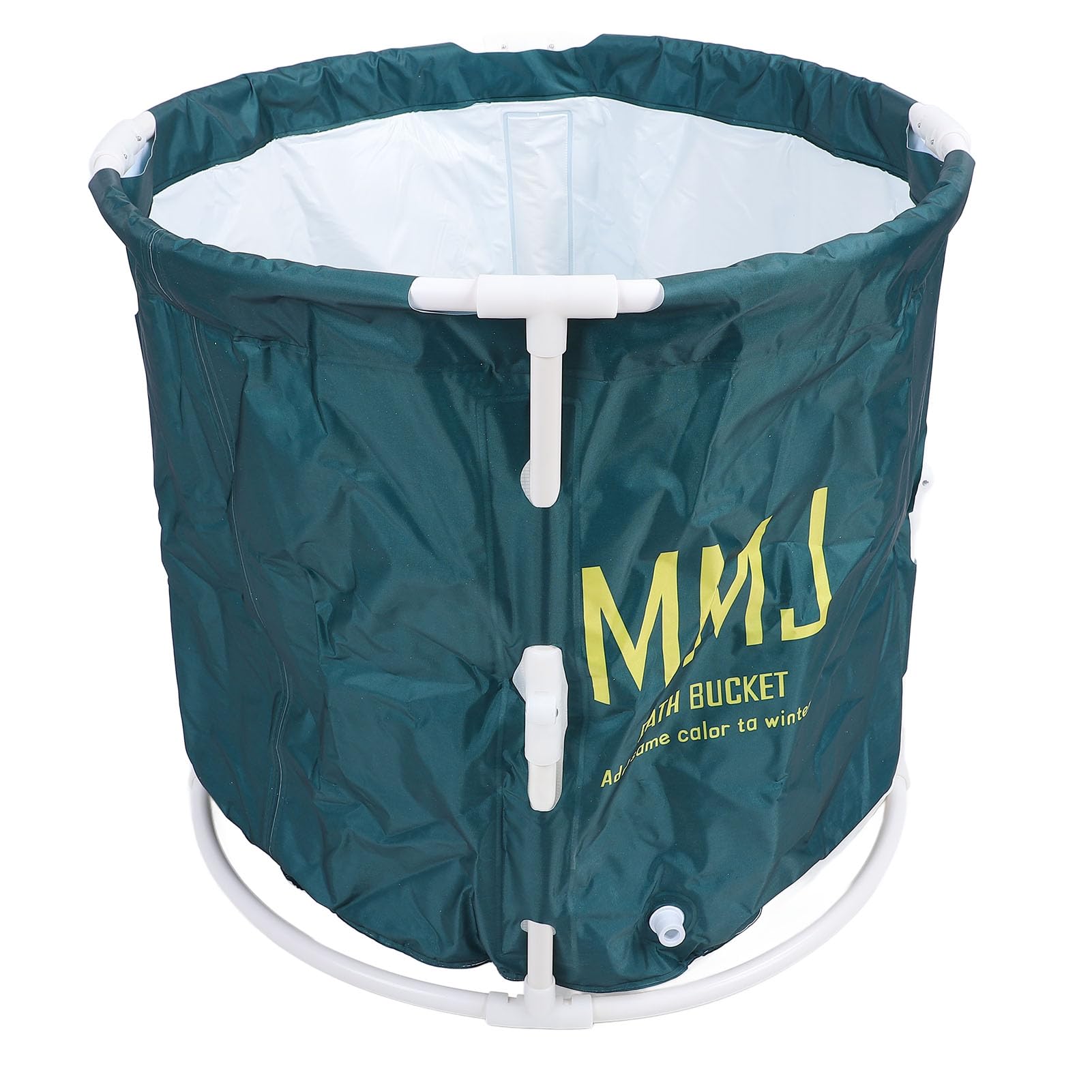 Bañera Plegable Portátil, Bañera Japonesa con Cojín, Bañera De SPA Plegable para Baño para Adultos, Niños Y Niñas, Baño De Hielo Caliente Al Aire Libre/Interior (Verde oscuro)