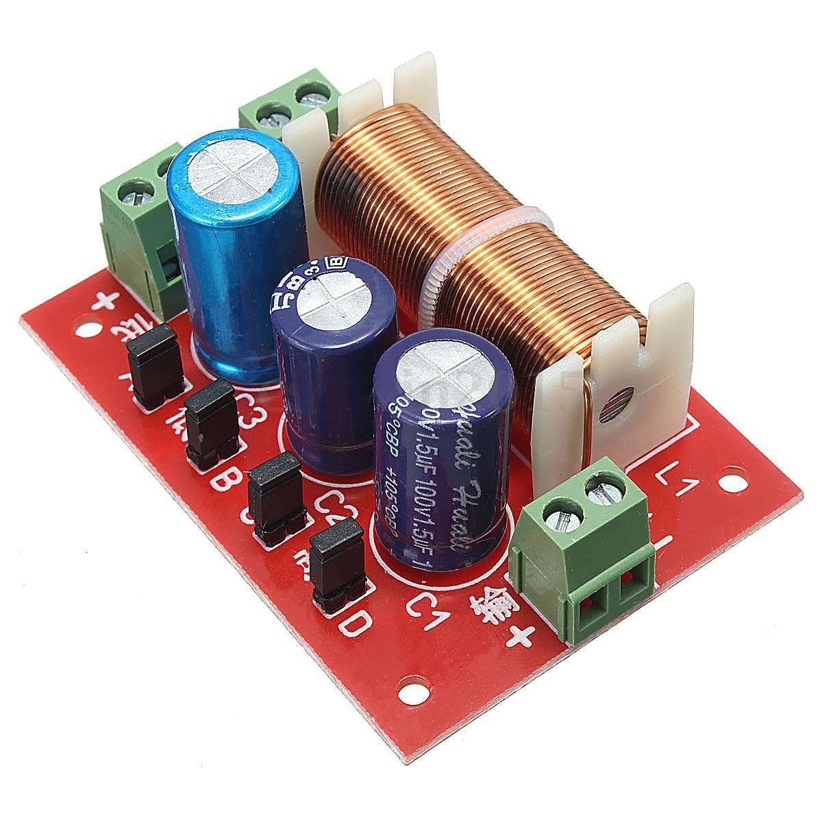 Divisor de Frecuencia Crossover de 2 Vías Ajustable de 400 W para Altavoces de Audio