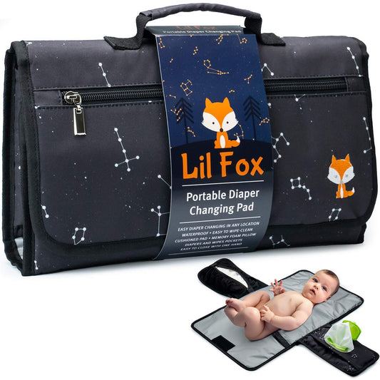 Cambiador Portátil Lil Fox Gris Unisex para Bebé