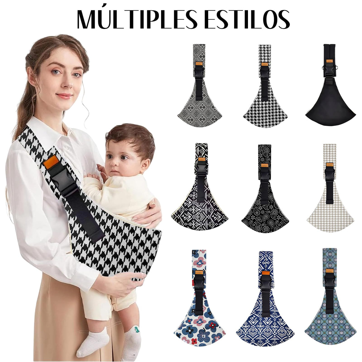 Niños Portador,Niños Portador Ajustable,Asiento Ergonómico Antideslizante para la Cintura,con Capacidad para Soportar Entre 10 y 30 Libras (Pata de Gallo Blanco y Negro)