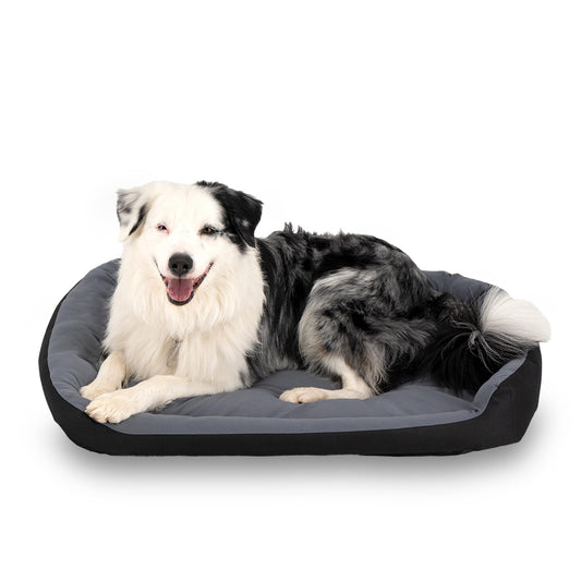 Cama para Perro PETS APPAREL HILLS Negra Gris Resistente y Confortable