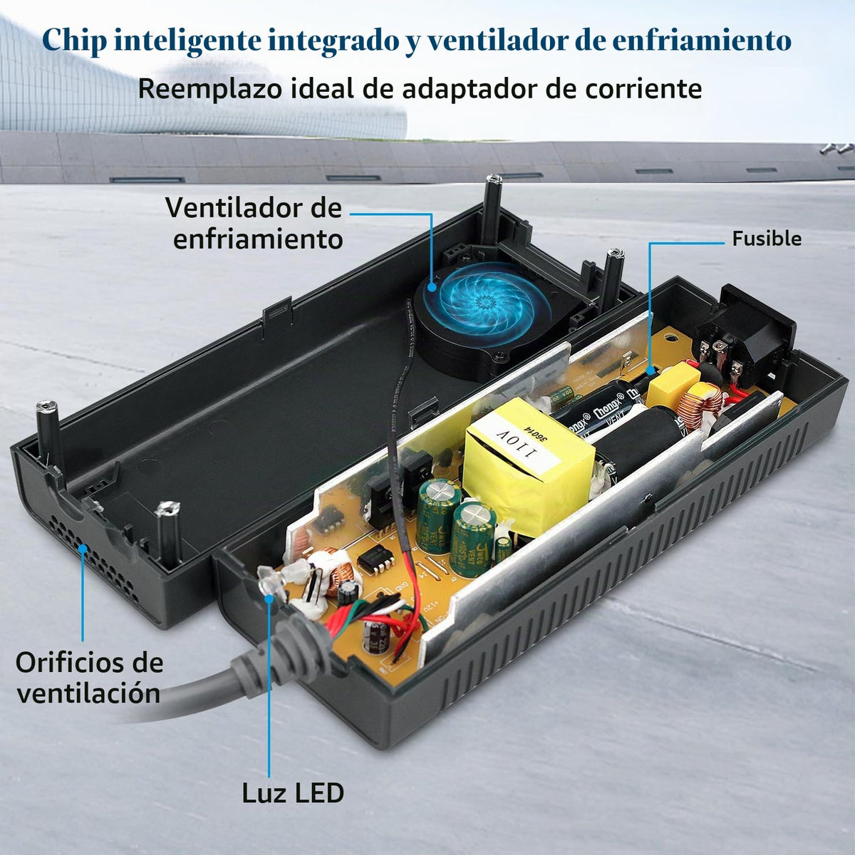 Cable Adaptador de CA OSTENT 203 W para Consola Microsoft Xbox 360 con Enchufe Estadounidense
