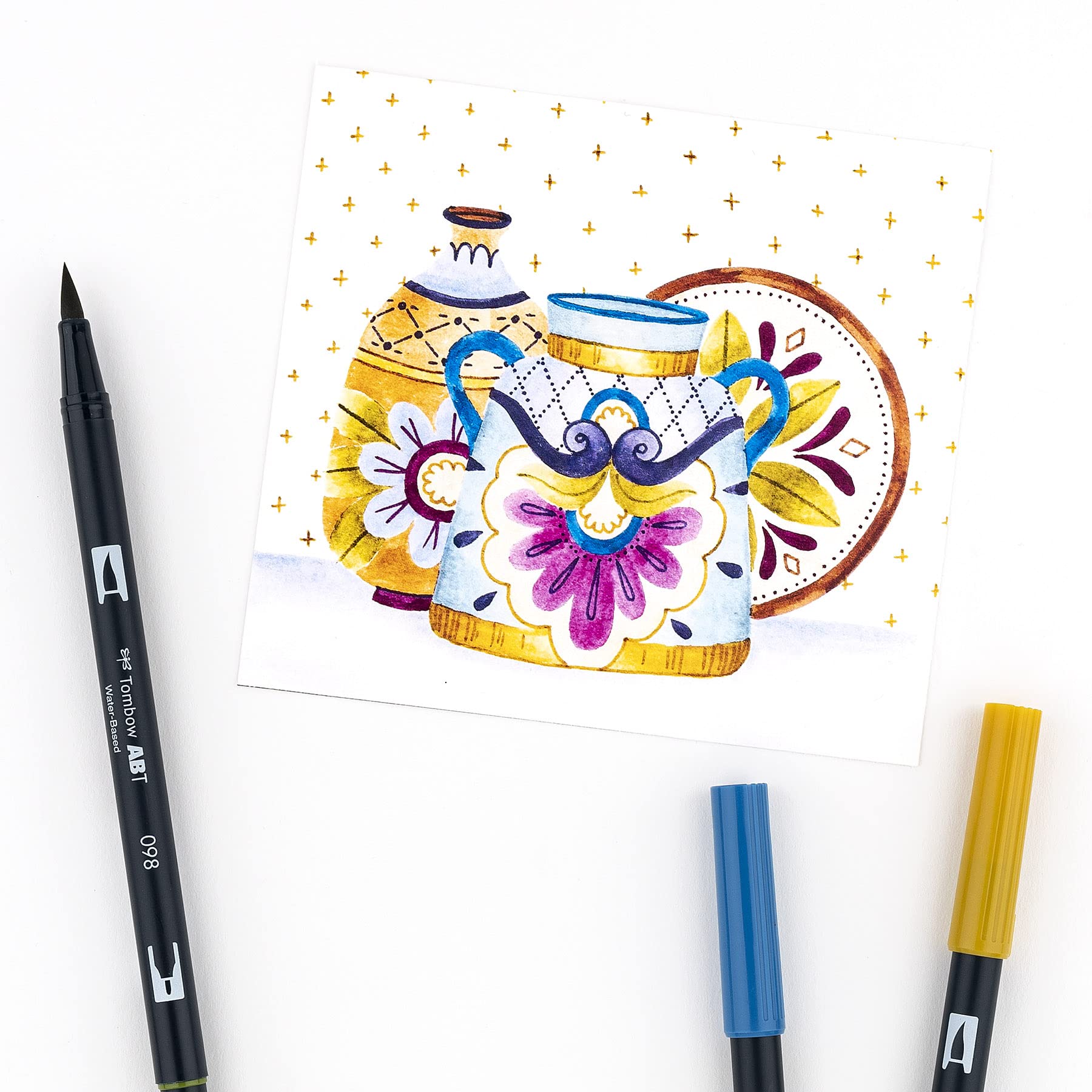 Rotuladores Artísticos Tombow Brillantes Mezclables con Doble Pincel