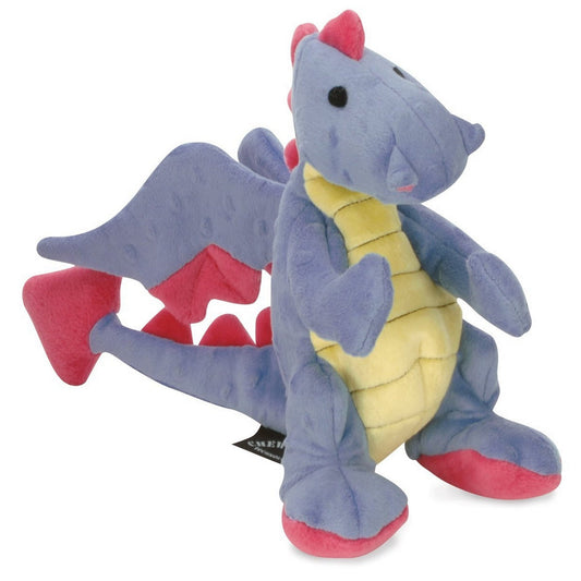 goDog - Juguete de peluche resistente para perros con tecnología Dragon with Chew Guard, bígaro, pequeño