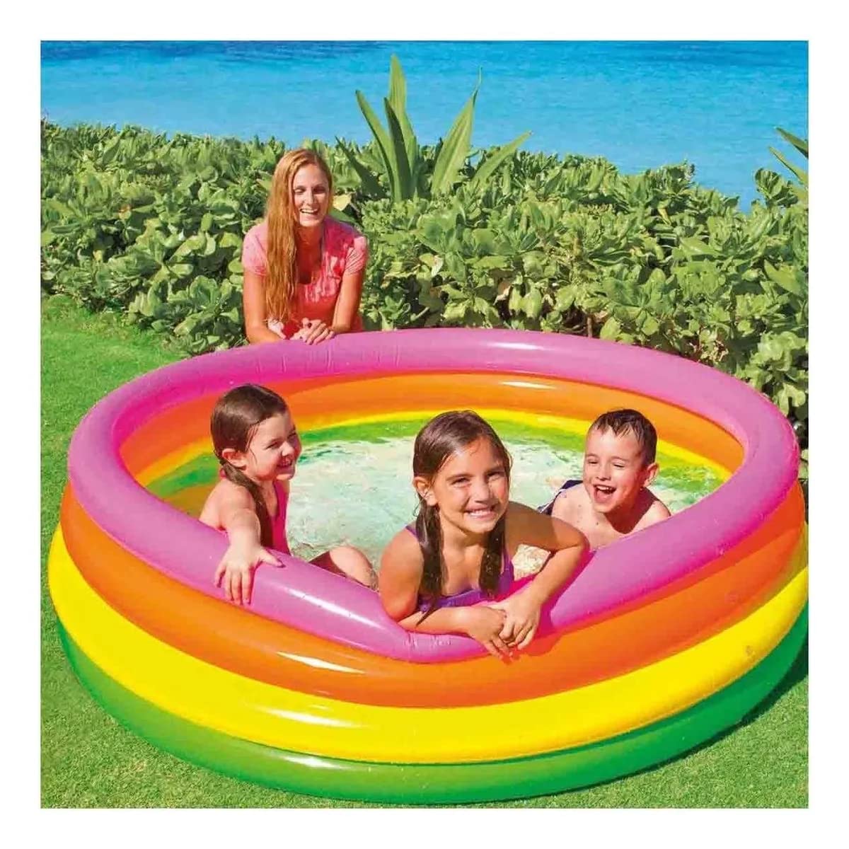 Intex Piscina Alberca Inflable Redonda 4 Aros Niño 56441NP