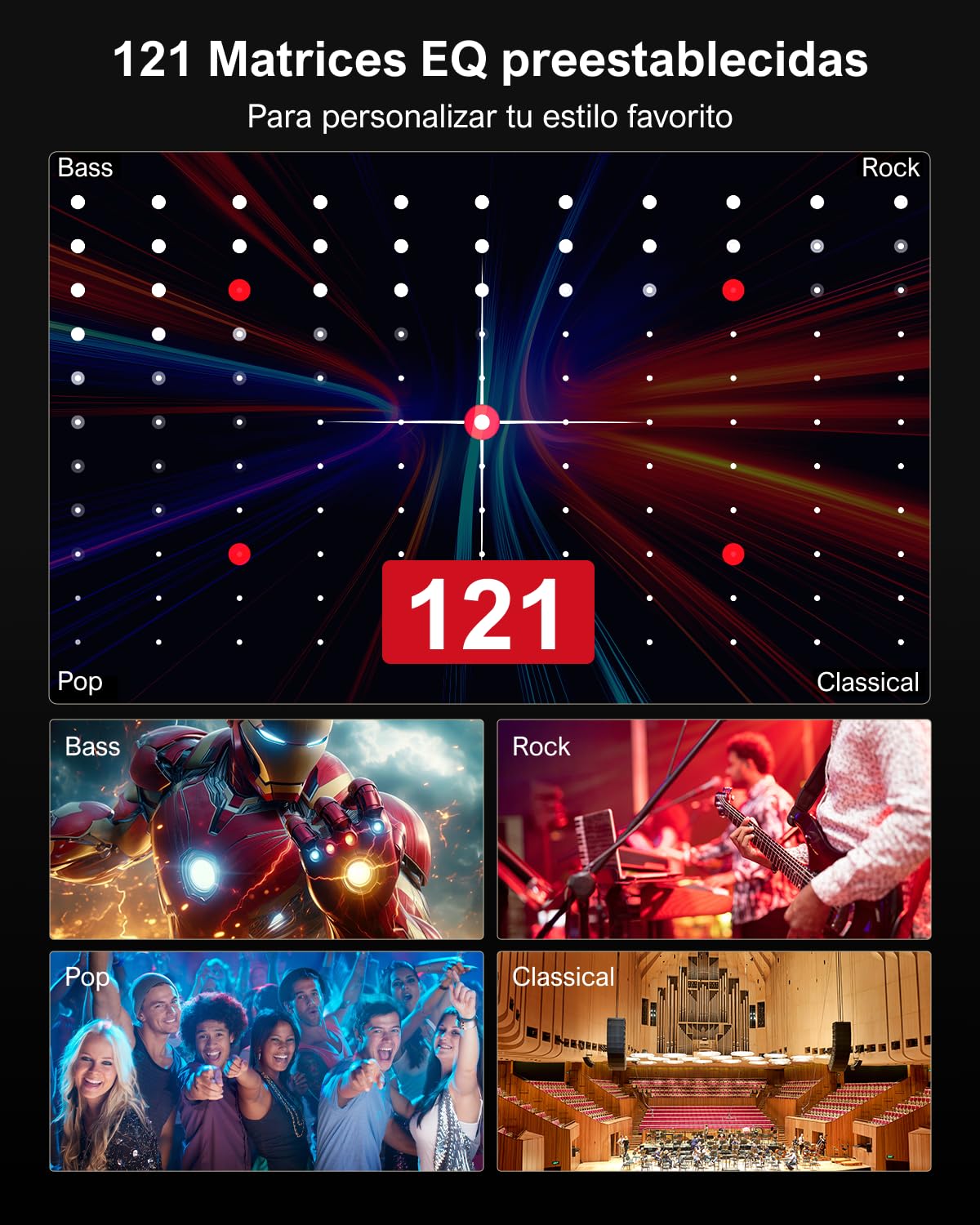 ULTIMEA 7.1 Barra de Sonido TV con Subwoofer, Sistema de Sonido Envolvente Virtual, 4 Altavoces Surround, Control por Aplicación, Potencia Pico 330W, Opt/AUX, Aura A40