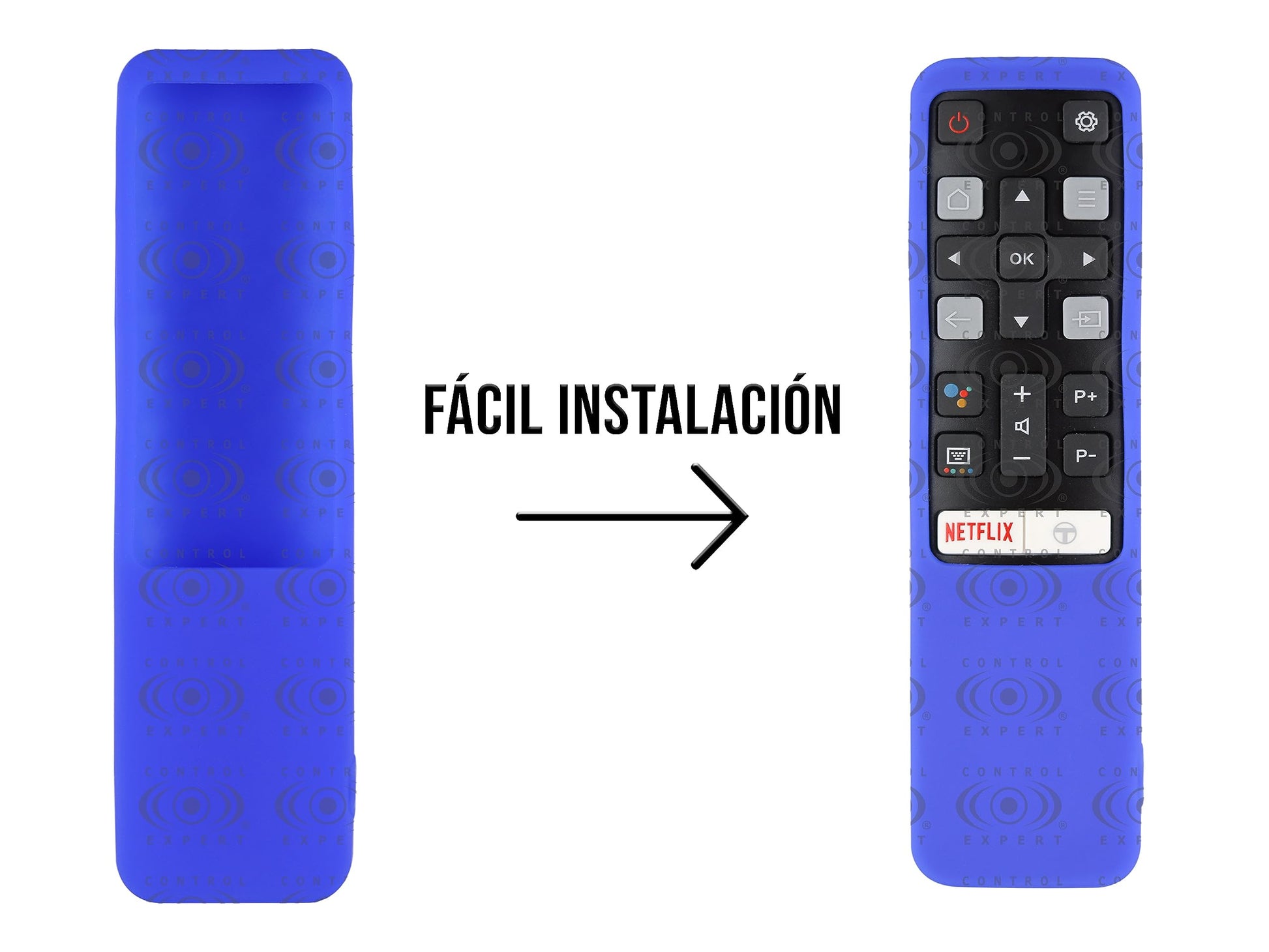 CONTROL EXPERT Funda para Control TCL Case Silicon Smart TV Protector (Azul)