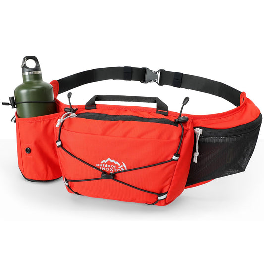 INOXTO - Riñonera deportiva para mujeres y hombres, paquete de cintura reflectante, para todos los teléfonos (Gary, Naranja)