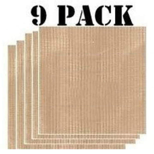 Globalis - Superior , Pack de 9 superorganización no-stick, Dupont Teflon re-utilizable deshidratador de comida hojas para Excalibur 2500, 2900, 3500, 3900 ó 3926 T. Medidas de hoja 35,56 cm x 35,56 cm se ajusta Excalibur 5 Y 9 bandejas.