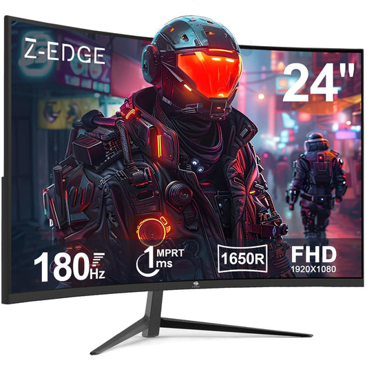 Monitor de Juego Z-Edge UG24 Curvo FHD 1080 con 180 Hz