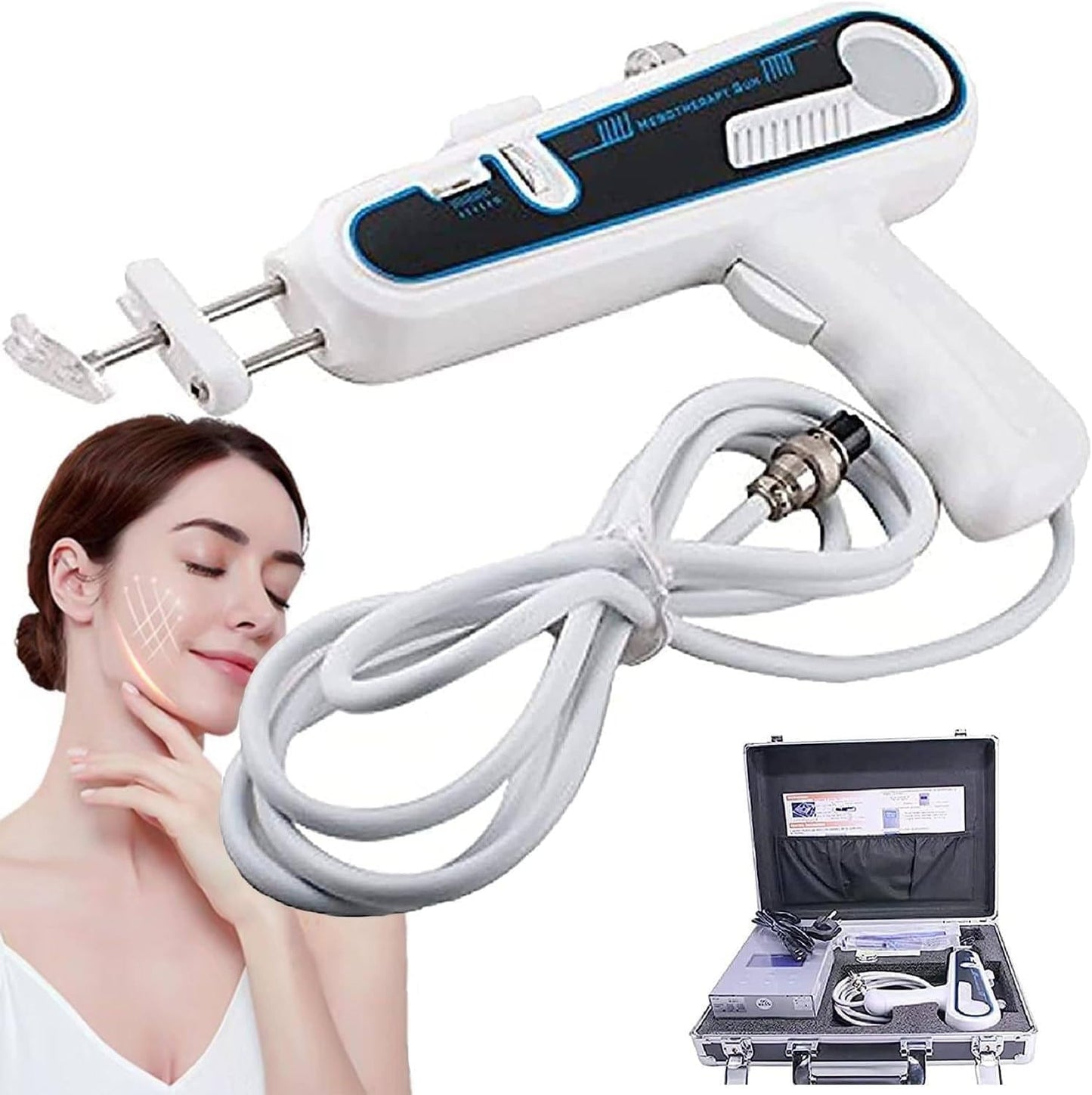 Máquina de Cuidado de la Piel facial, Booster de Brillo Portátil para la Piel de Vidrio Para Vientre, Brazo, Cintura, Piernas