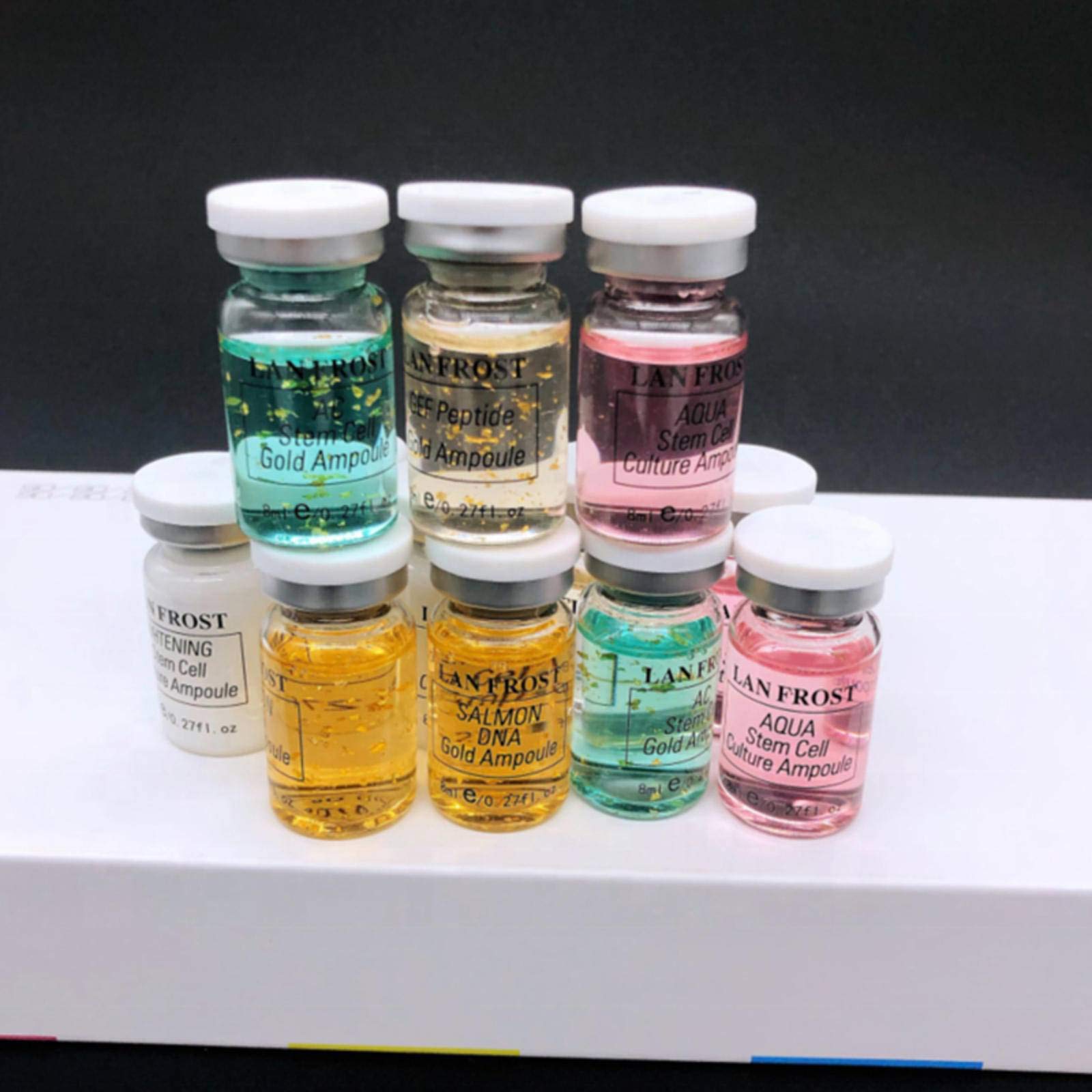 N-brand 12 Piezas/Juego de 8 ml Que Forma BB Cream Glow Ampoule Serum Starter Set El Tono Mixto Puede iluminar el Tono de la Piel y la Base Transparente.