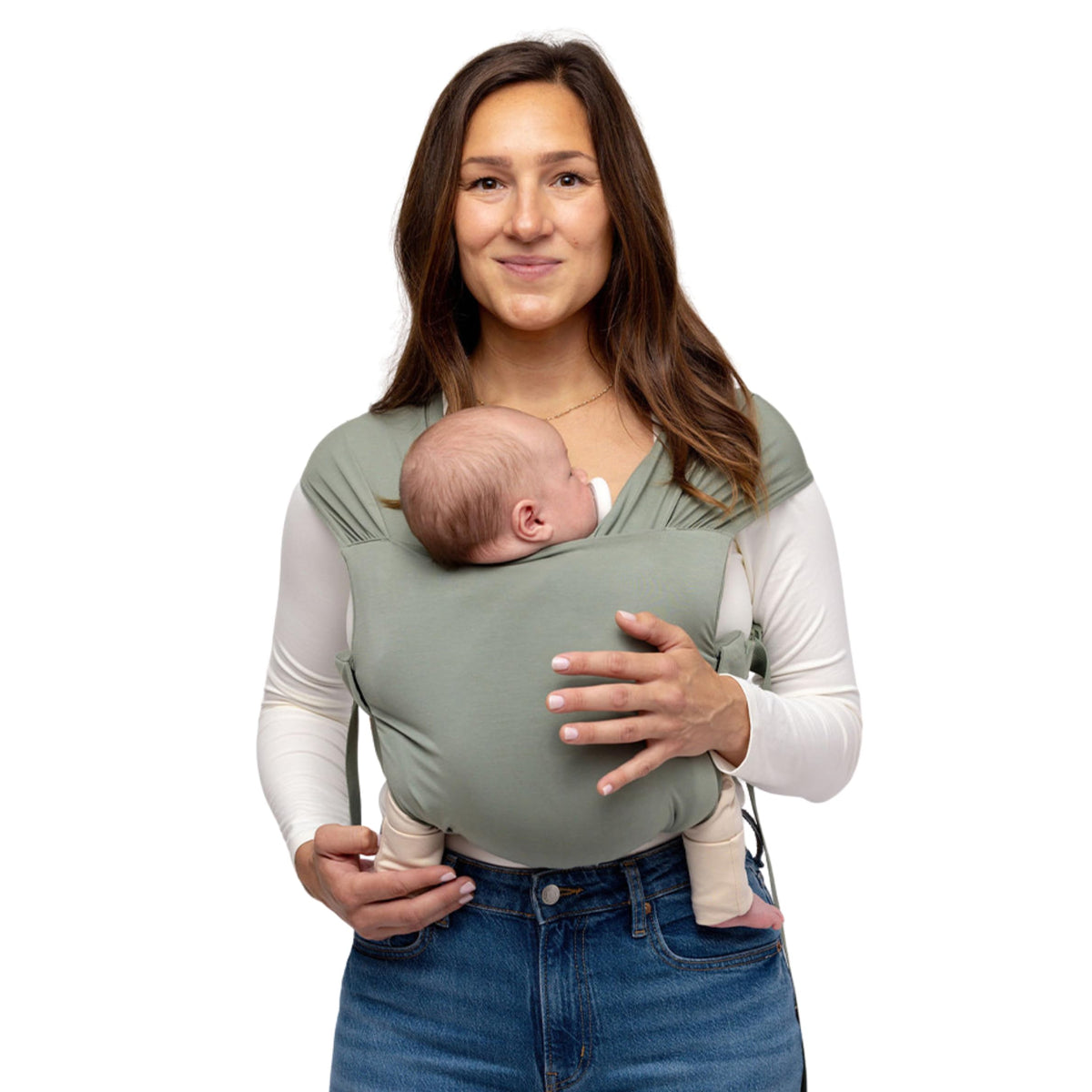 WildBird - Envoltura con Hebilla Aérea - Bebés 0-6 Meses - Grande (L-4XL) Acadian - Portabebés para Recién Nacido - Portada Frontal - Tela Suave, Correas, Soporte para la Cabeza, Cinturón de Cintura