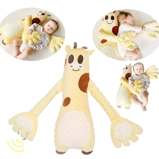 Baby Patter for Sleep, Baby Startle Prevention Sleep Aid Companion, Third Gear Adjustable Simulation of Mother's Automatic Palm Slapping Toddler Pillows, for Baby Butt Patter for Sleep 23in (Yellow)