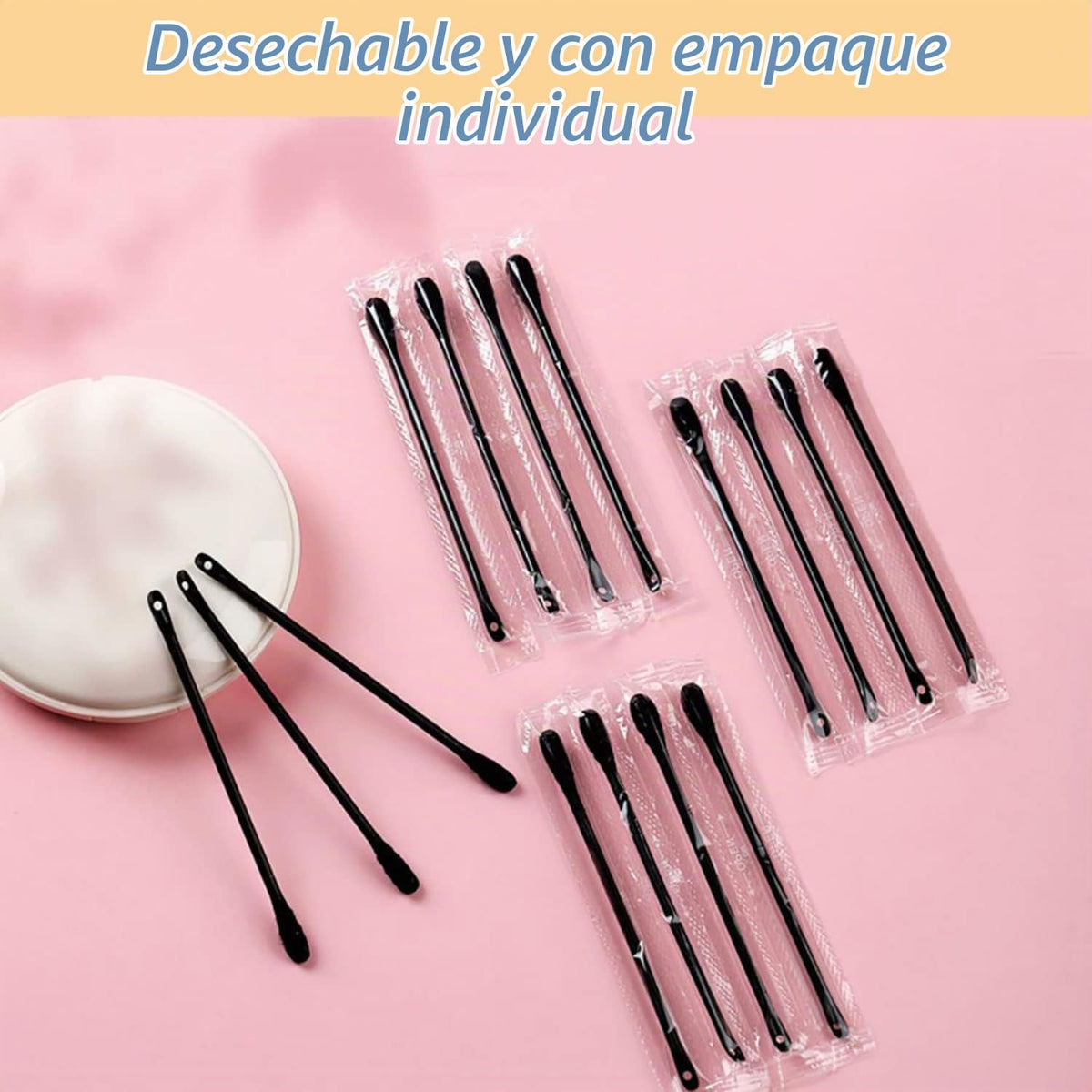 Doromy- 300 paquetes de extractores de comedones desechables de doble cabezal, removedor de puntos negros de plástico, removedor de espinillas negras