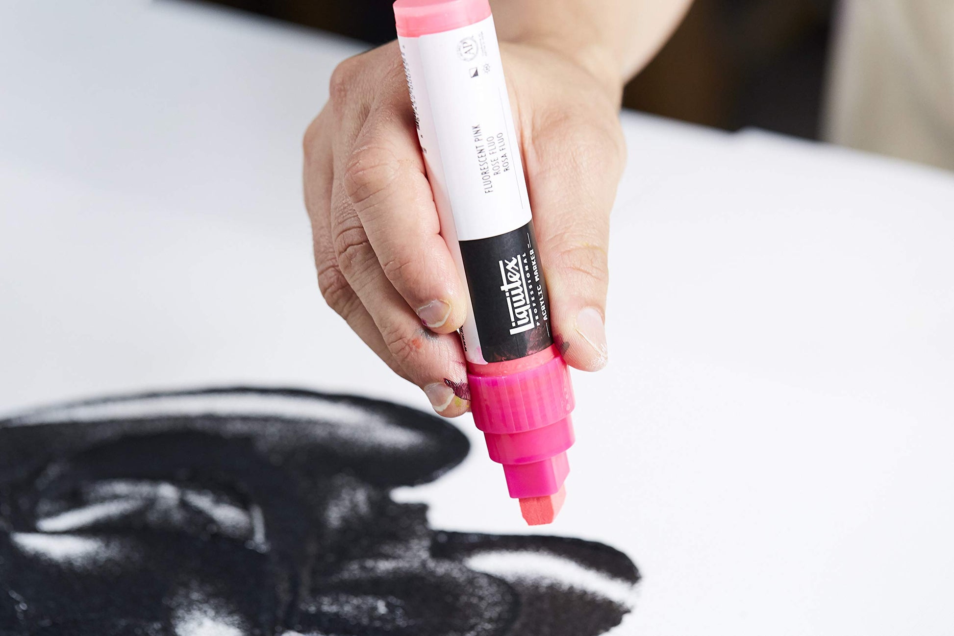Liquitex Professional Wide Marcador Acrílico, Rojo (Cadmium Red Deep Hue - 311), 15mm, 1 Unidad