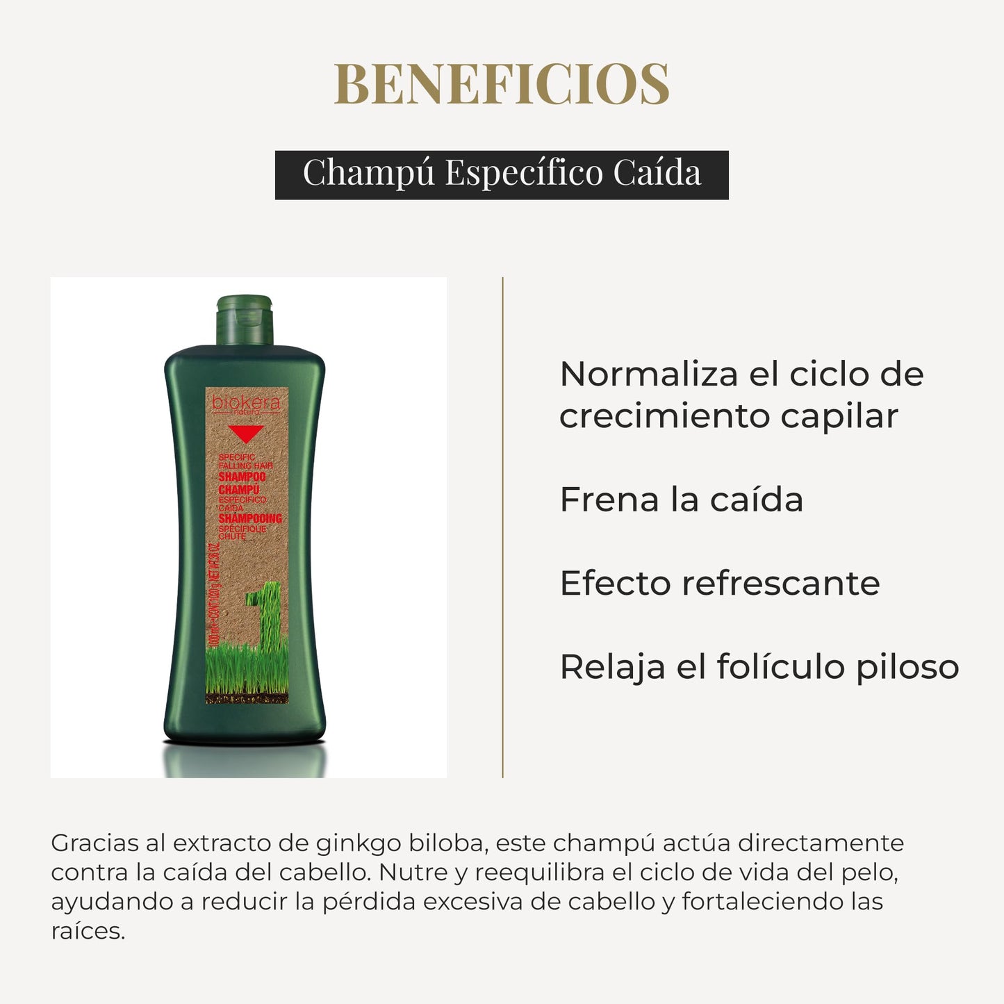 Shampoo Salerm Biokera Natura Anticaída