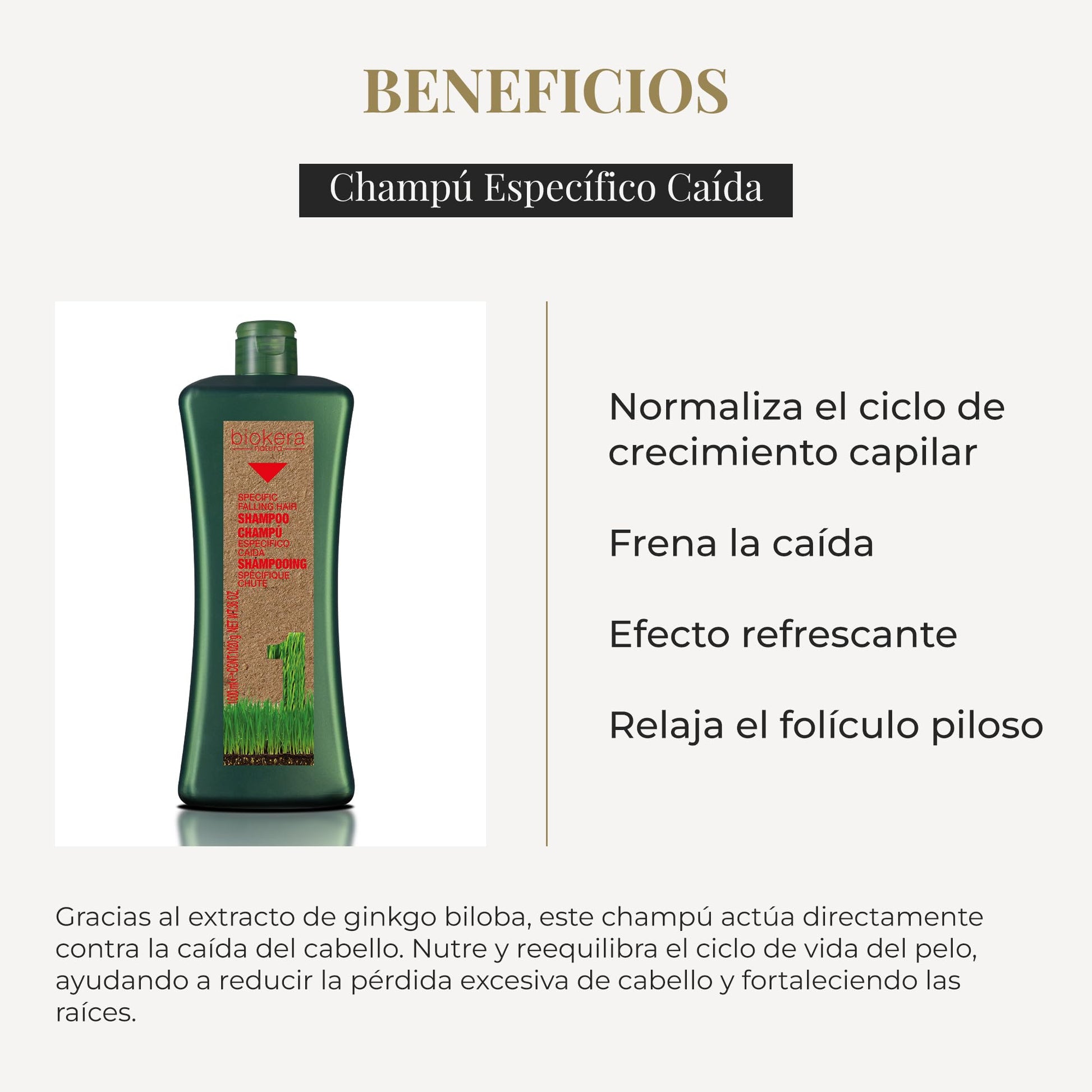 Shampoo Salerm Biokera Natura Anticaída