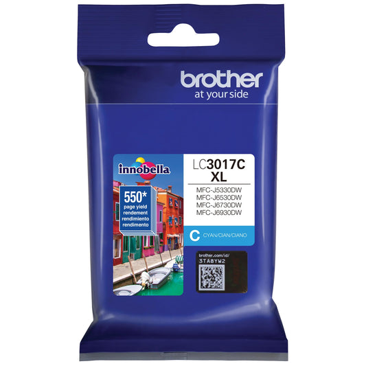 Brother LC-3017C cartucho de tinta Cian - Cartucho de tinta para impresoras (Original, Cian, Brother, MFC-J5330DW, MFC-J6530DW, MFC-J6930DW, Inyección de tinta, Alto rendimiento (XL))